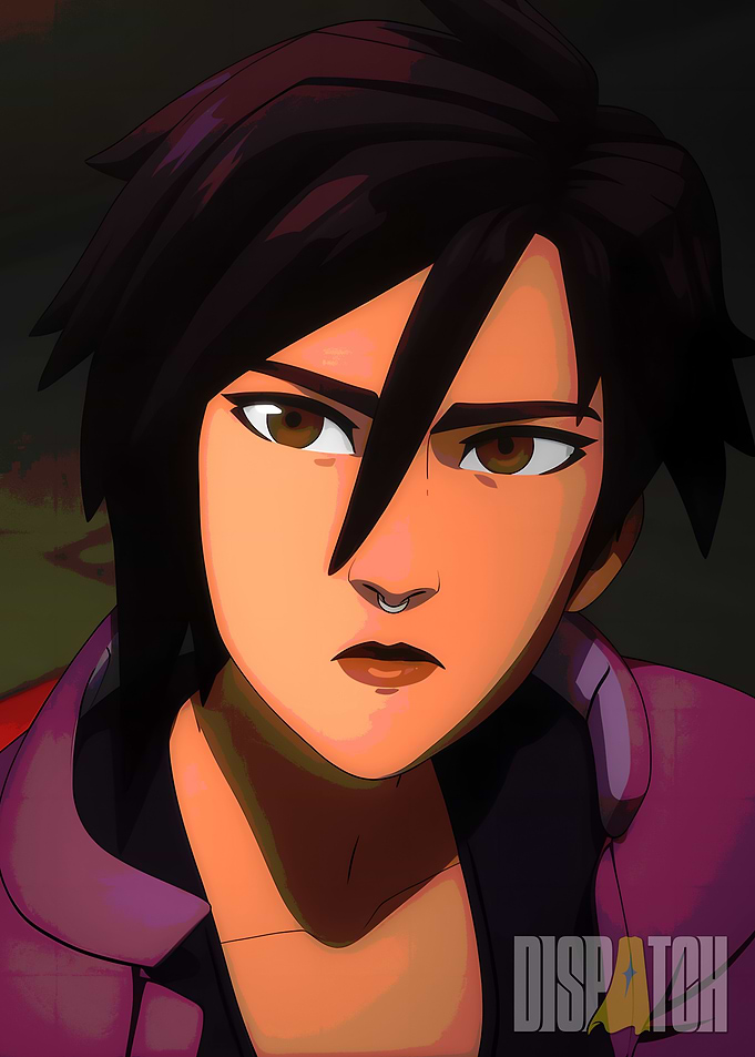 Animated Woman Portrait with Nose Ring