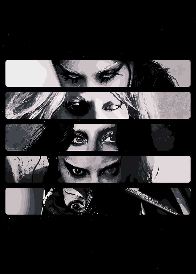 Monochrome Eyes Collage