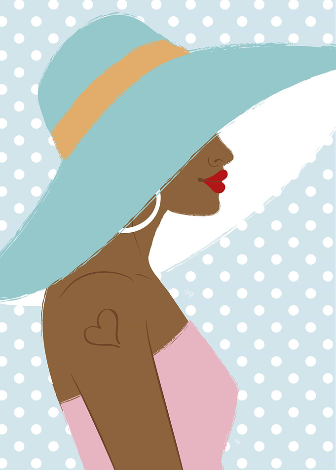 Modern Elegant Woman with Hat