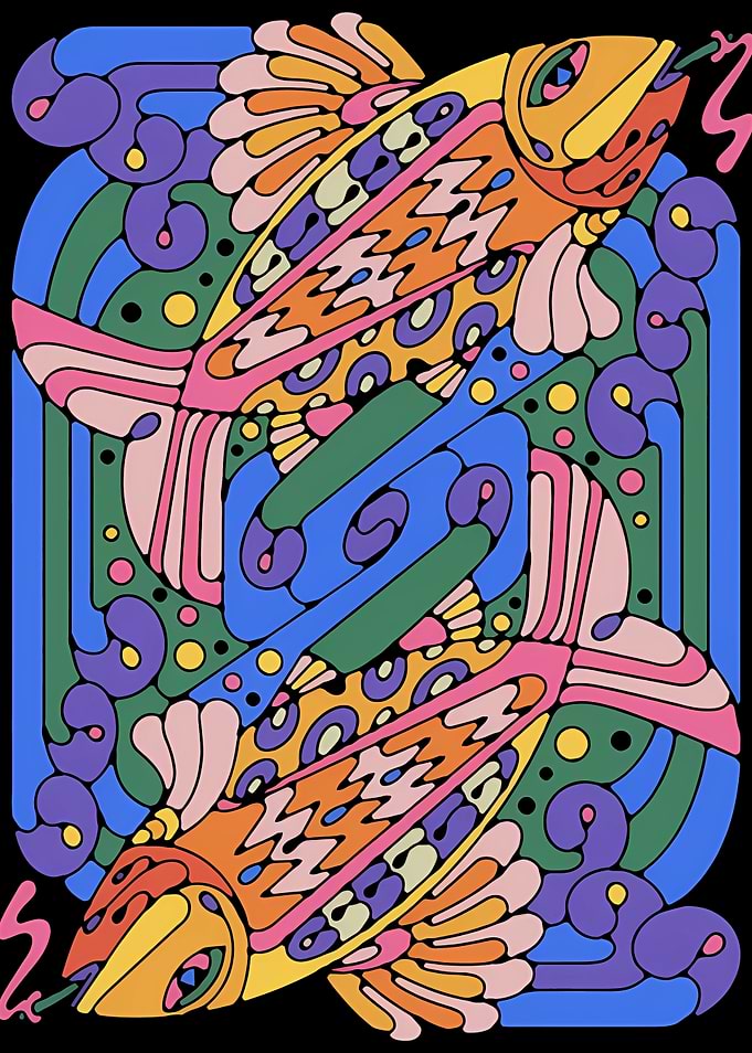 Psychedelic Fish Art