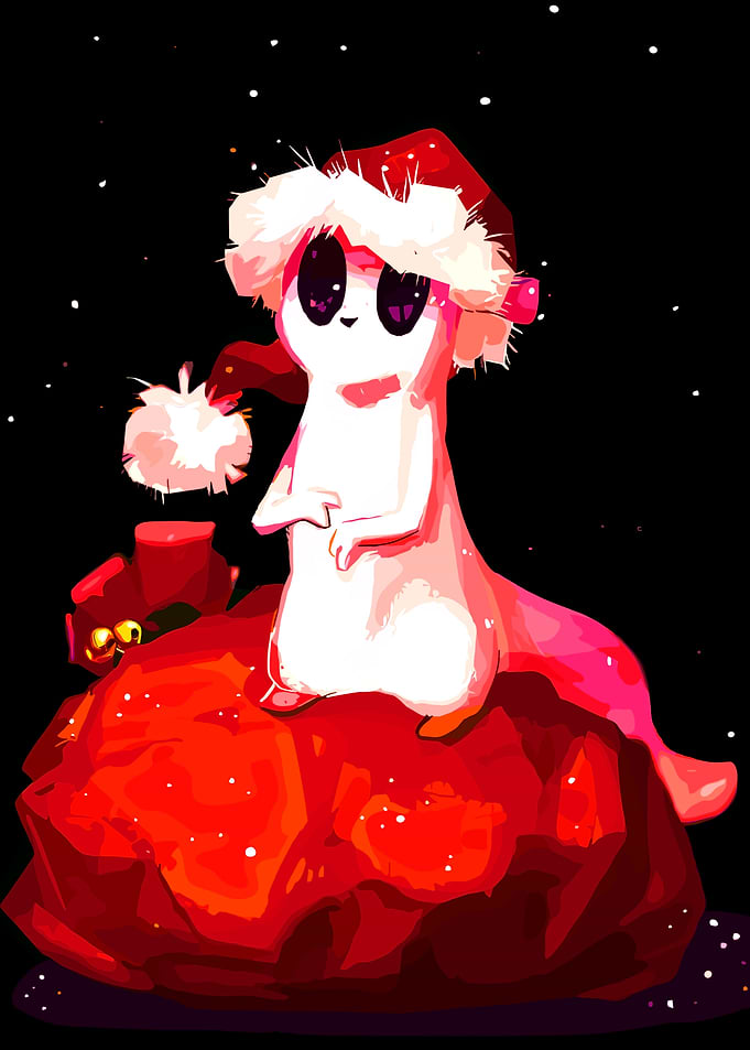 Christmas Slugcat on a Red Planet