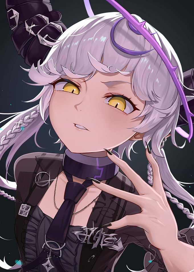 Anime Girl with Horns and Attitude