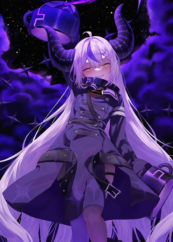 Anime Girl with Horns and Teapot