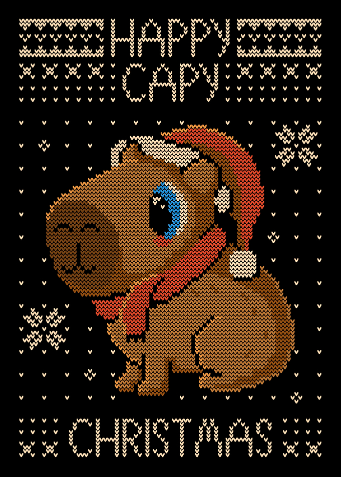 Happy Capy Christmas - Cozy Capybara Knit