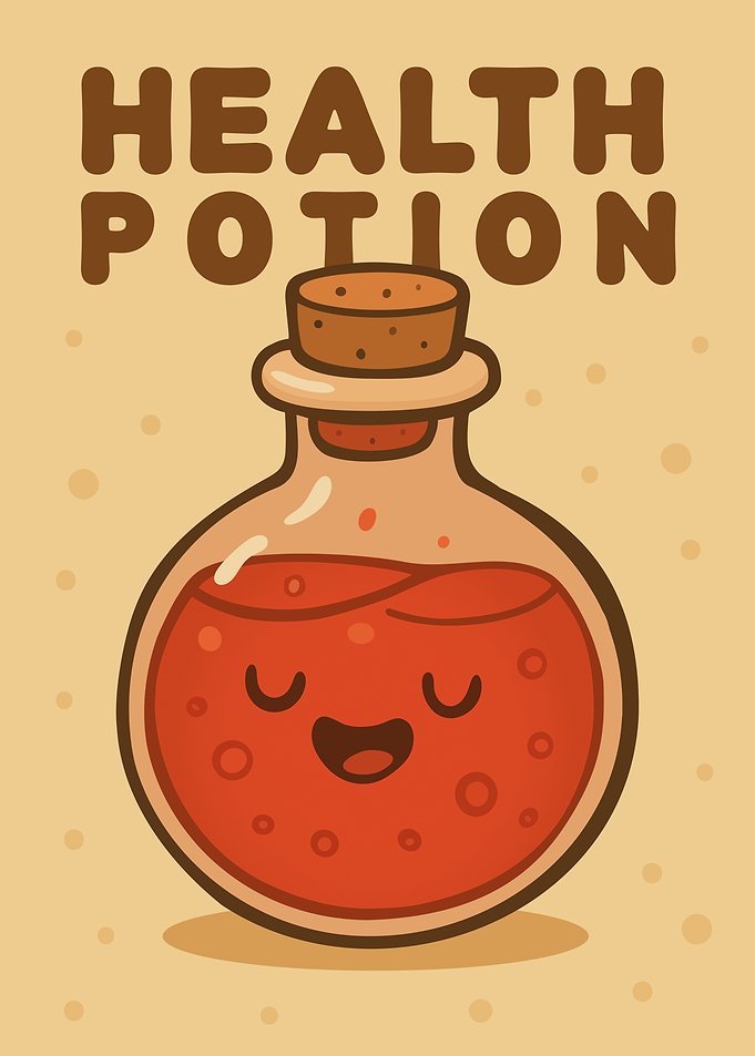 Cute Health Potion Illustration