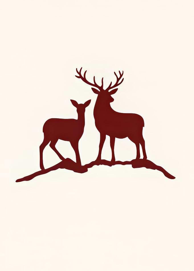 Christmas Deer Silhouette