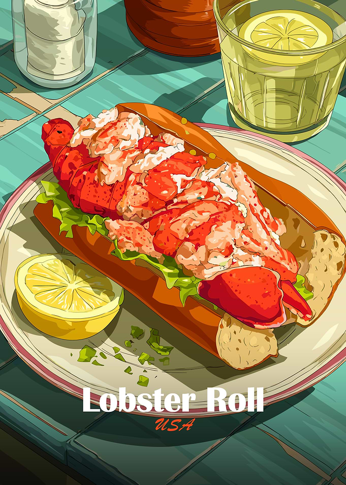 Lobster Roll Illustration