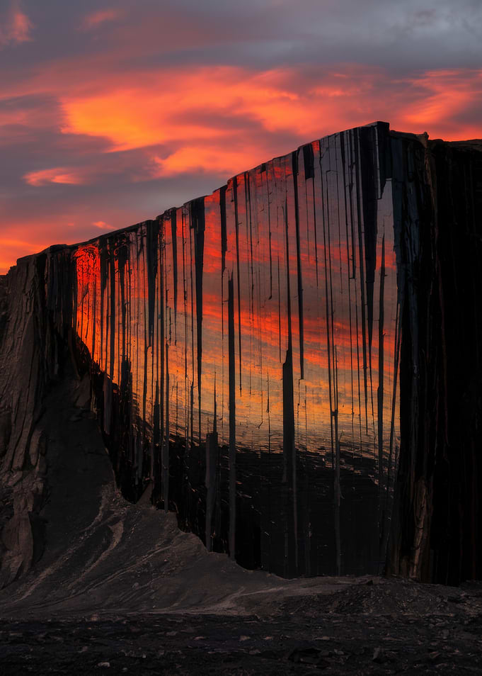 Basalt Columns at Sunset