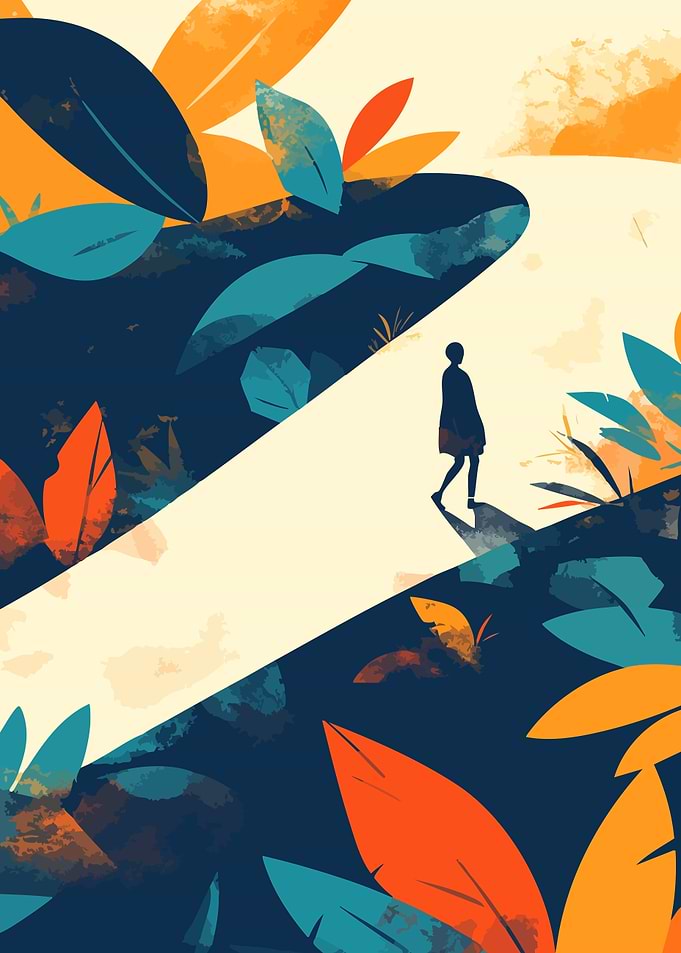 Walk in Nature Minimalist Abstract Art