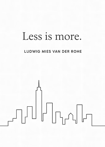 Less is more, cityscape