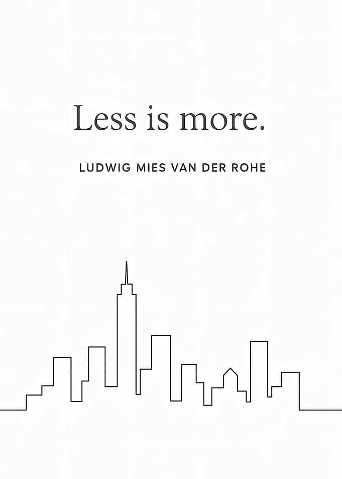 Less is more, cityscape