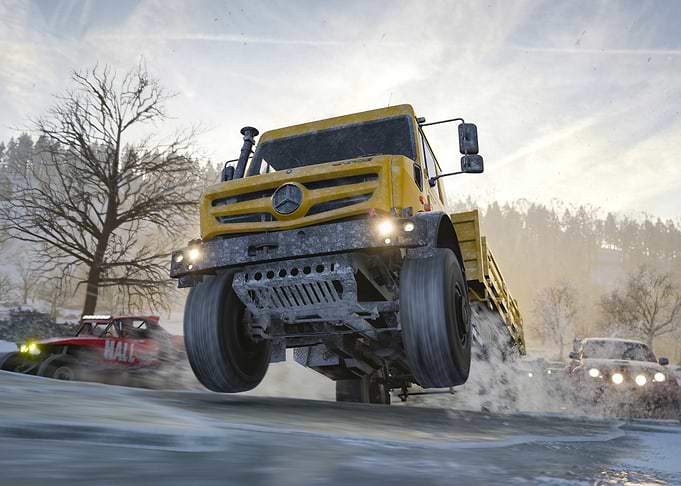 Off-Road Truck Action in Winter