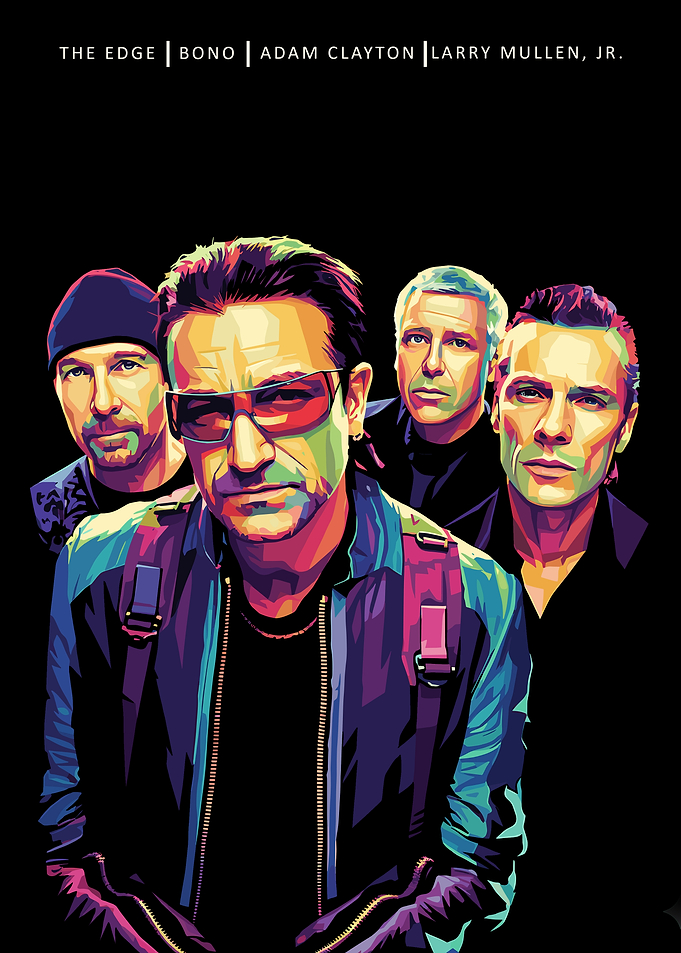U2 Band Portrait Pop Art