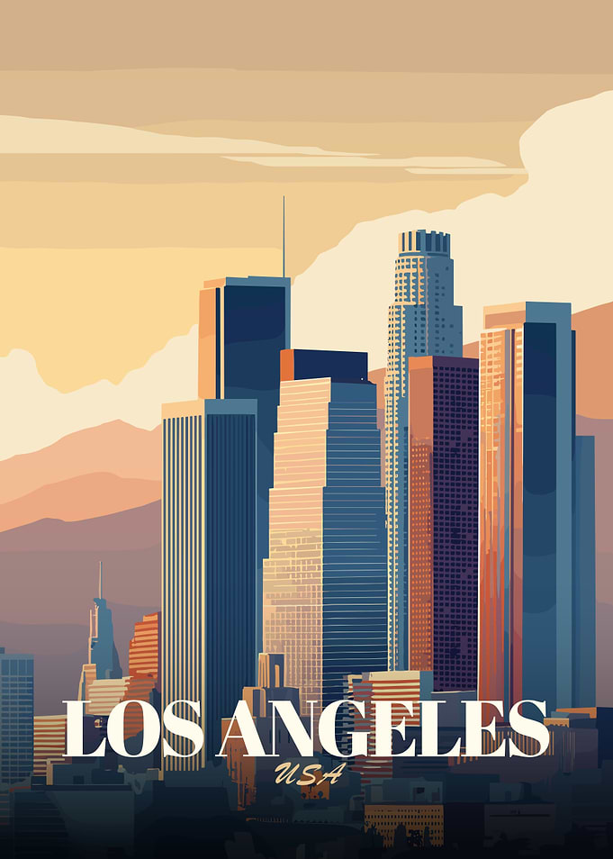 Los Angeles Cityscape Illustration