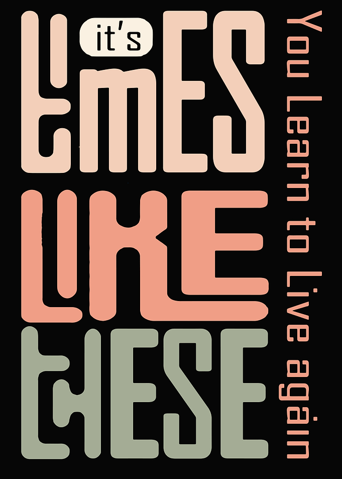 It's Times Like These Typography Art