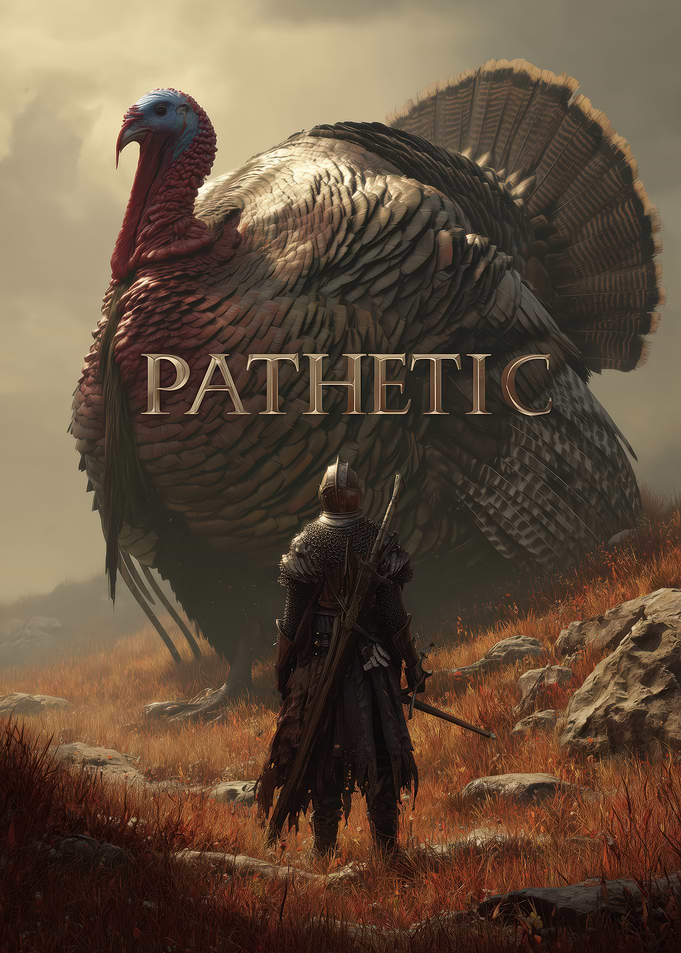 Pathetic: Knight vs. Giant Turkey
