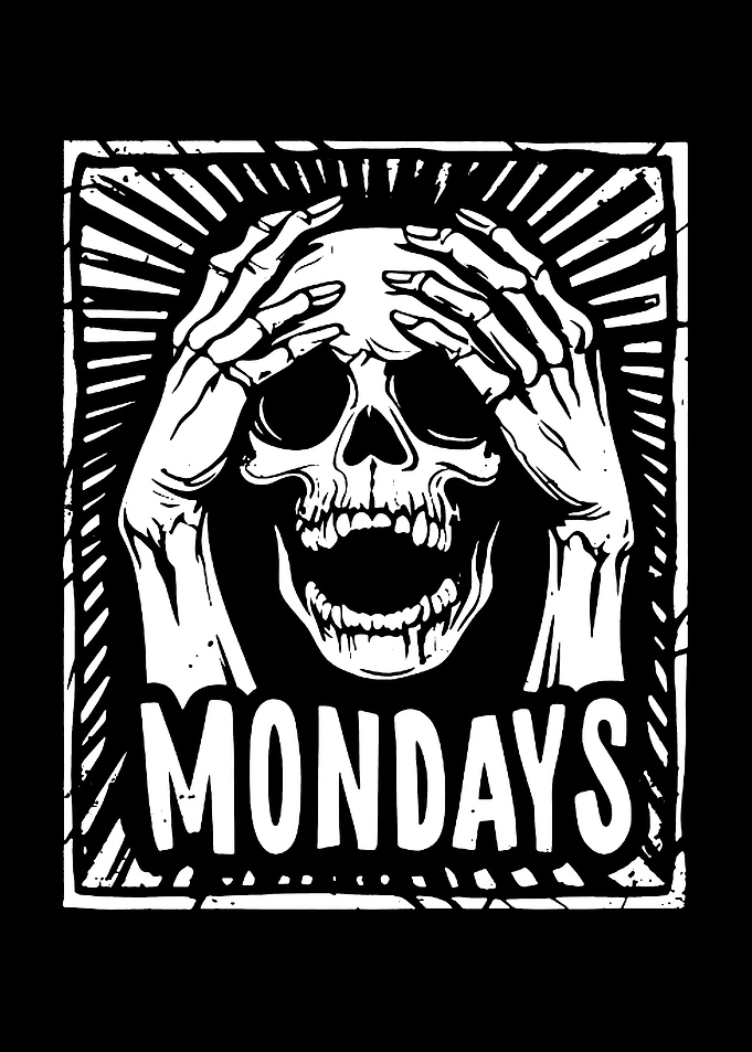 Mondays Skull Distress