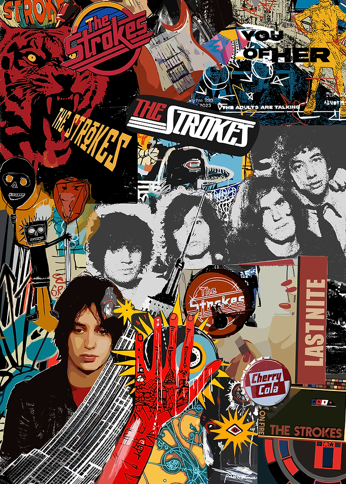The Strokes Collage Art