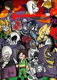 Undertale characters group illustration