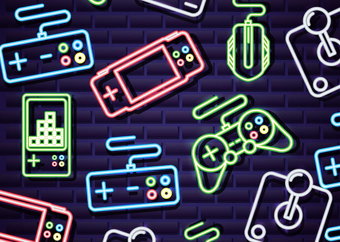 Neon Gaming Pattern