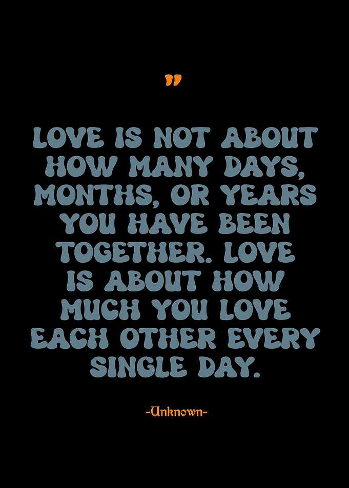 Love Quote on Black Background