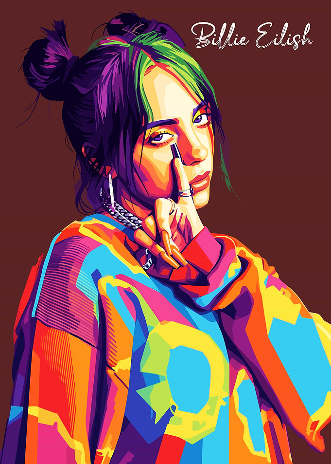 Billie Eilish wpap Pop Art