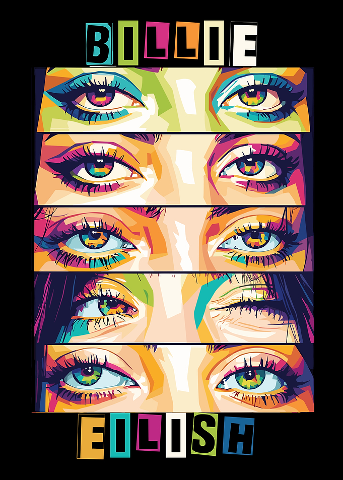 Billie Eilish Eyes Pop Art