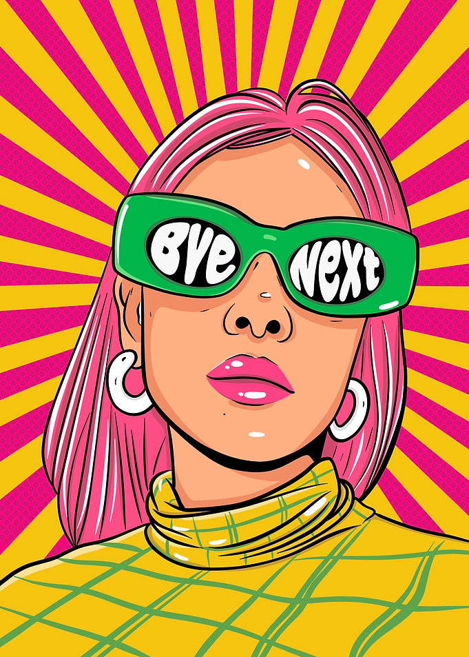 Bye Next Pop Art Portrait
