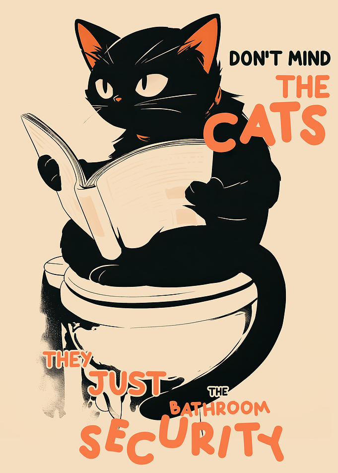 Black Cat Bathroom Security