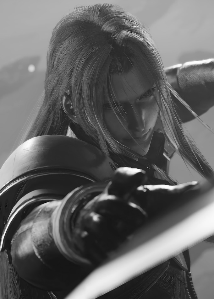 Sephiroth in Black and White