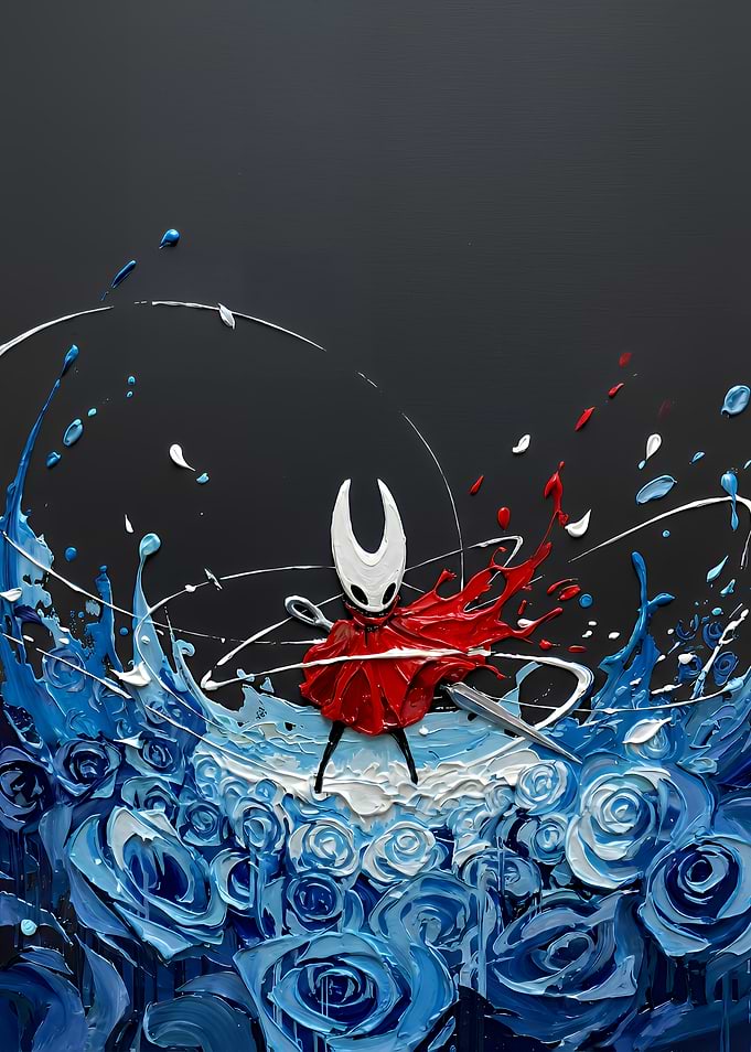 Hollow Knight Hornet Impasto Painting