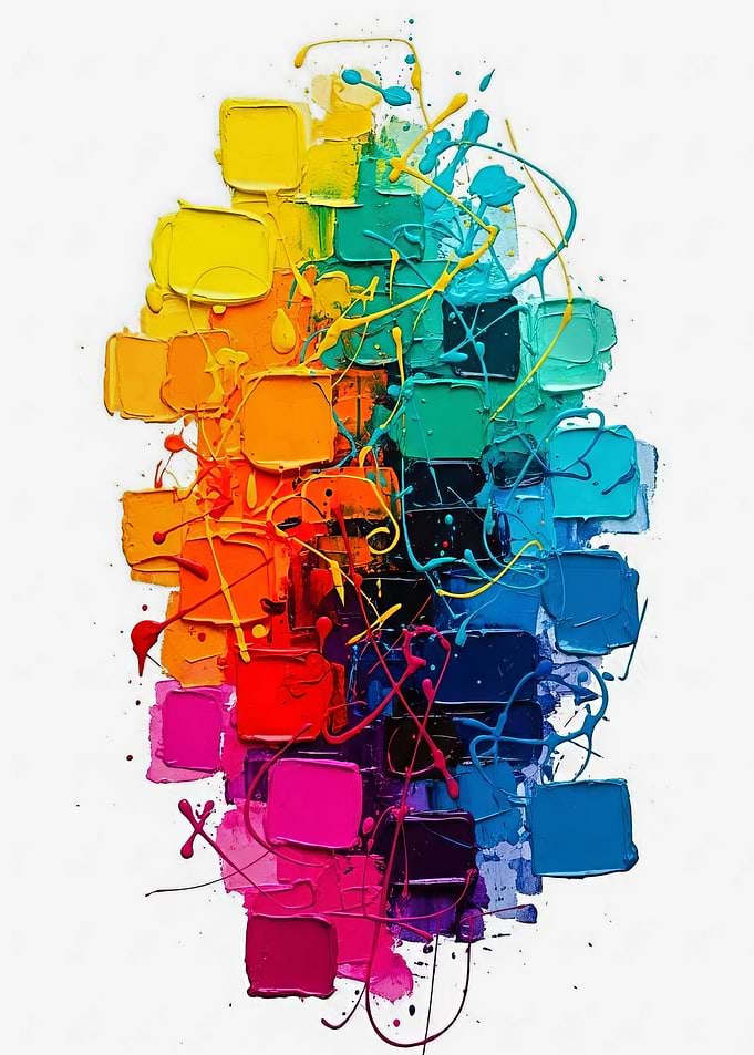 Colorful Abstract Palette Knife Painting
