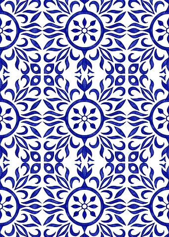 Blue and White Floral Pattern