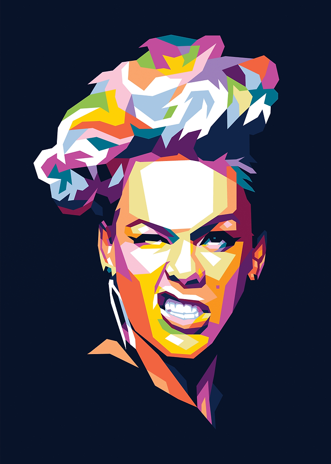 Pink Pop Art Portrait