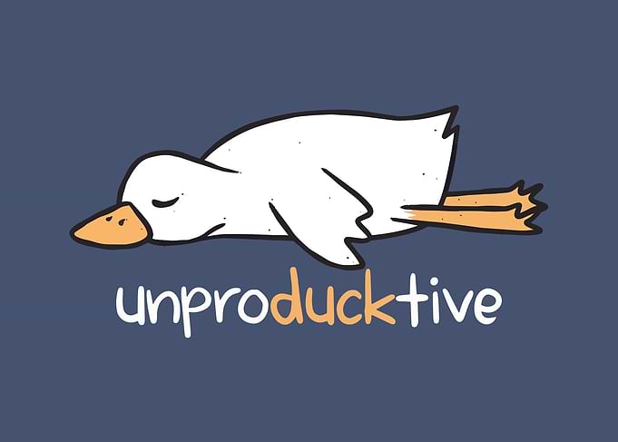 Unproductive Duck Cartoon