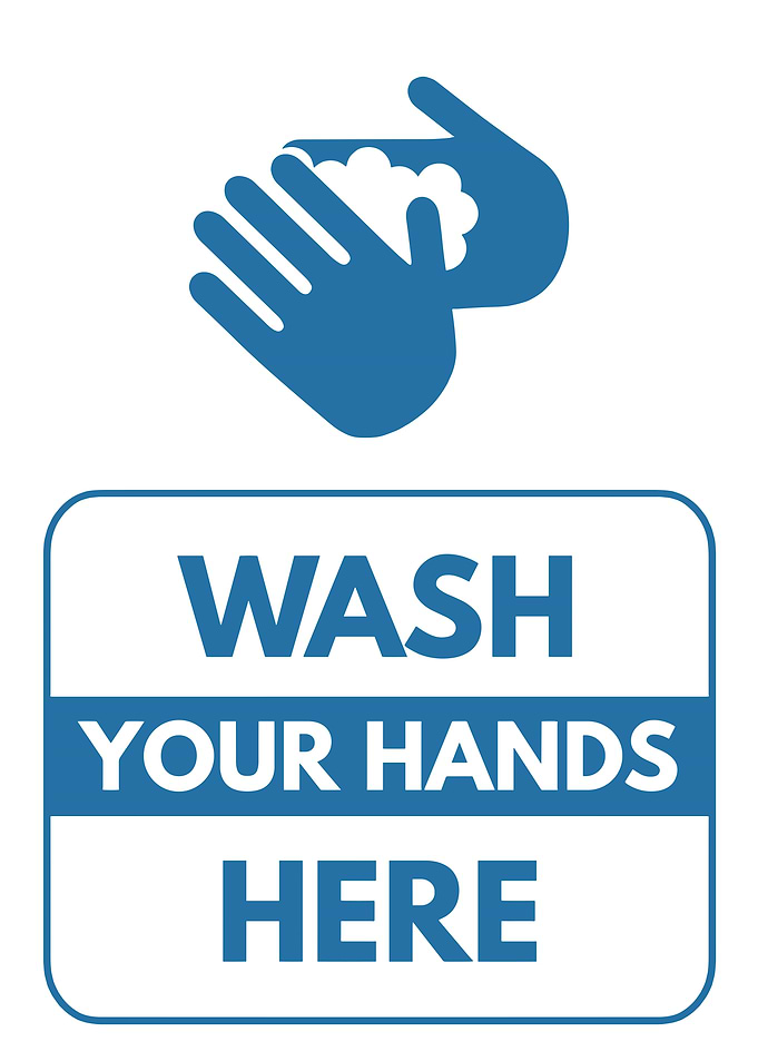 Wash Your Hands Here Sign