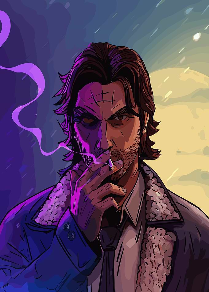 Bigby Wolf Smoking
