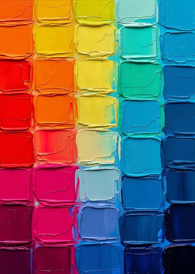Colorful Palette Knife Painting