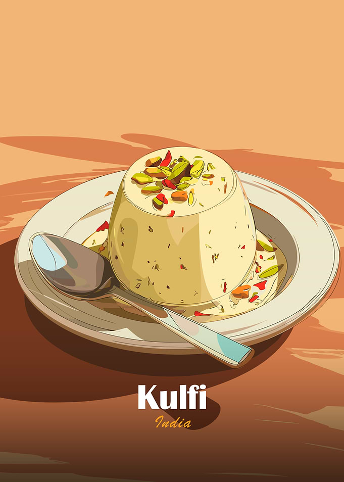Kulfi Indian Dessert Illustration