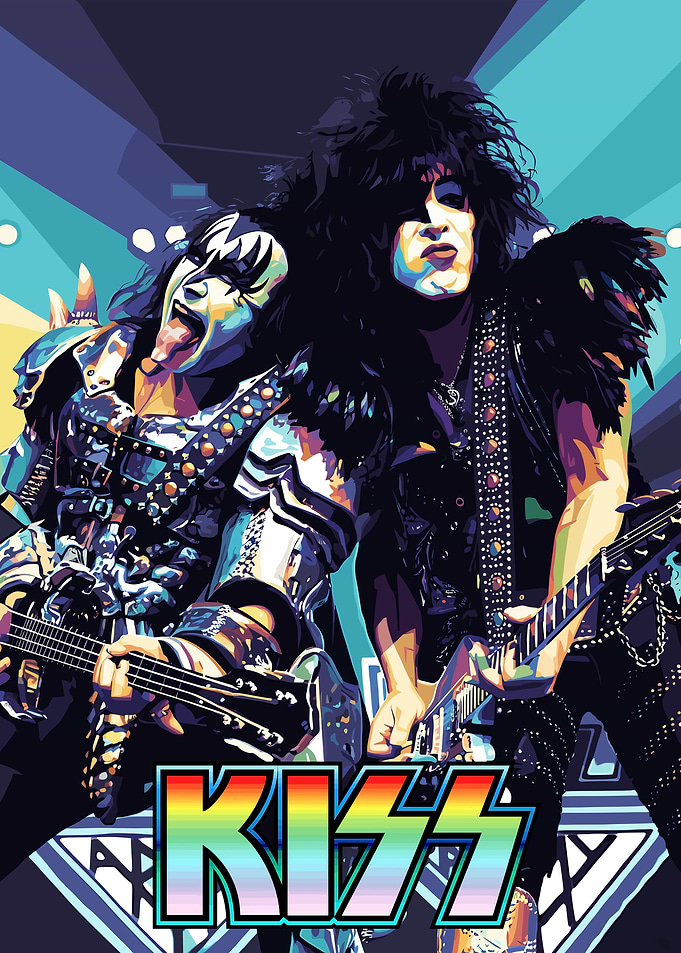 KISS Band Pop Art Portrait