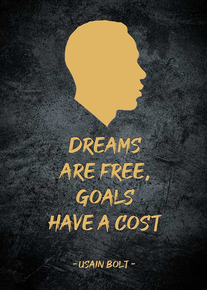Usain Bolt Motivational Quote Poster