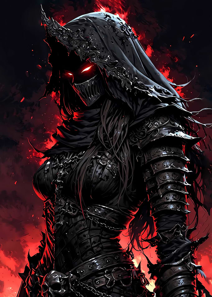 Dark Knight with Red Eyes