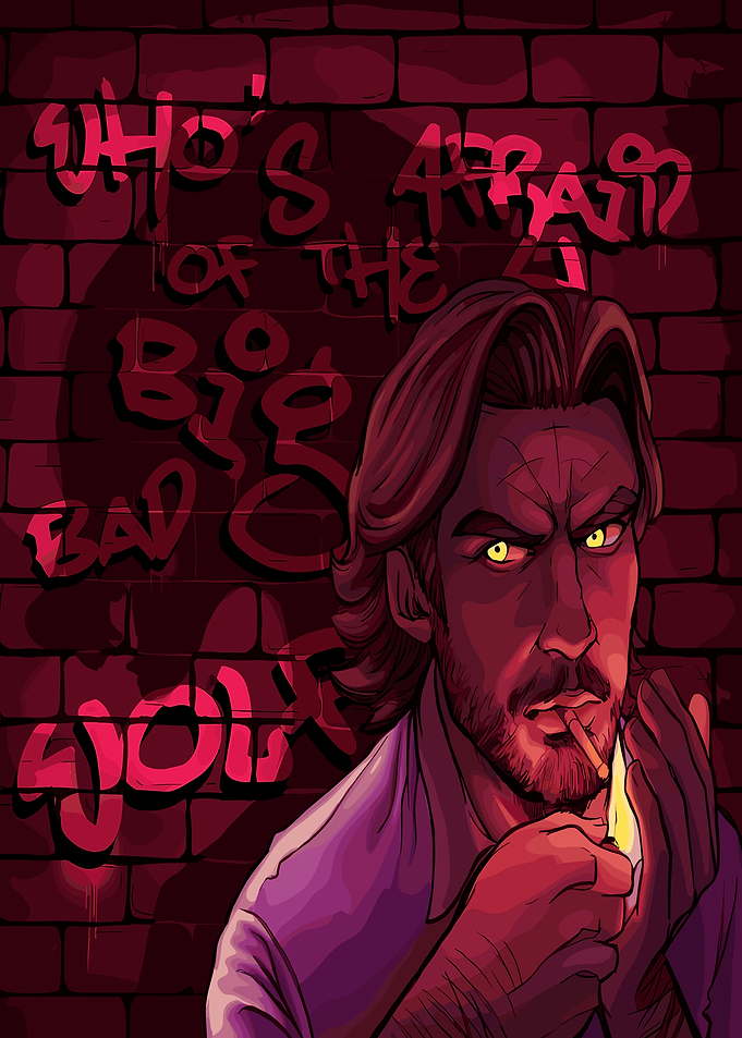 Big Bad Wolf Illustration