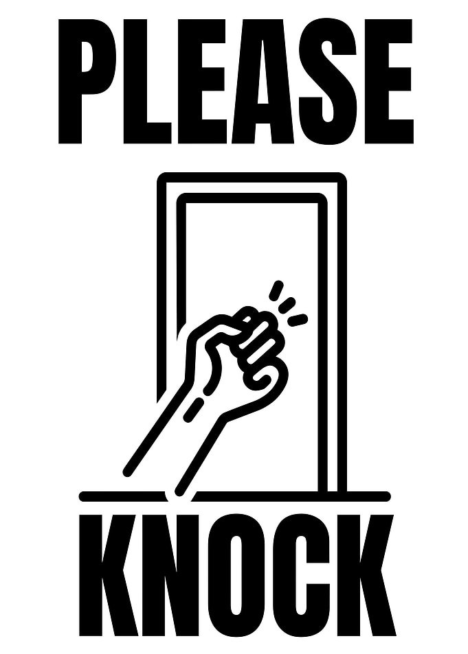 Please Knock Sign