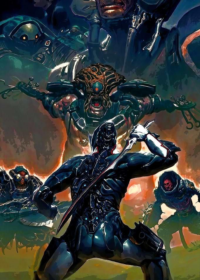 Warframe Battle Scene