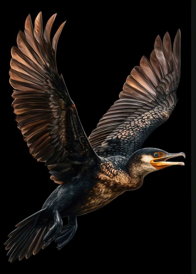 Cormorant in Flight