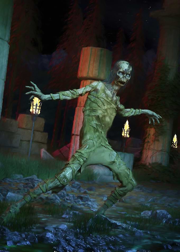 Dancing Mummy in a Dark Forest