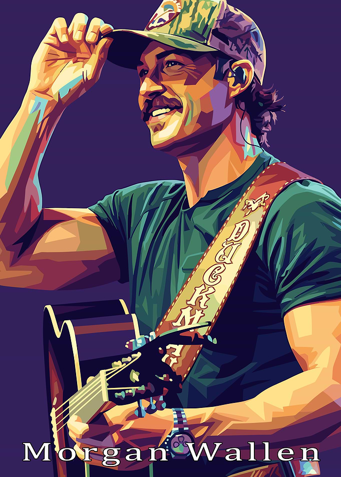 Morgan Wallen Digital Art Portrait
