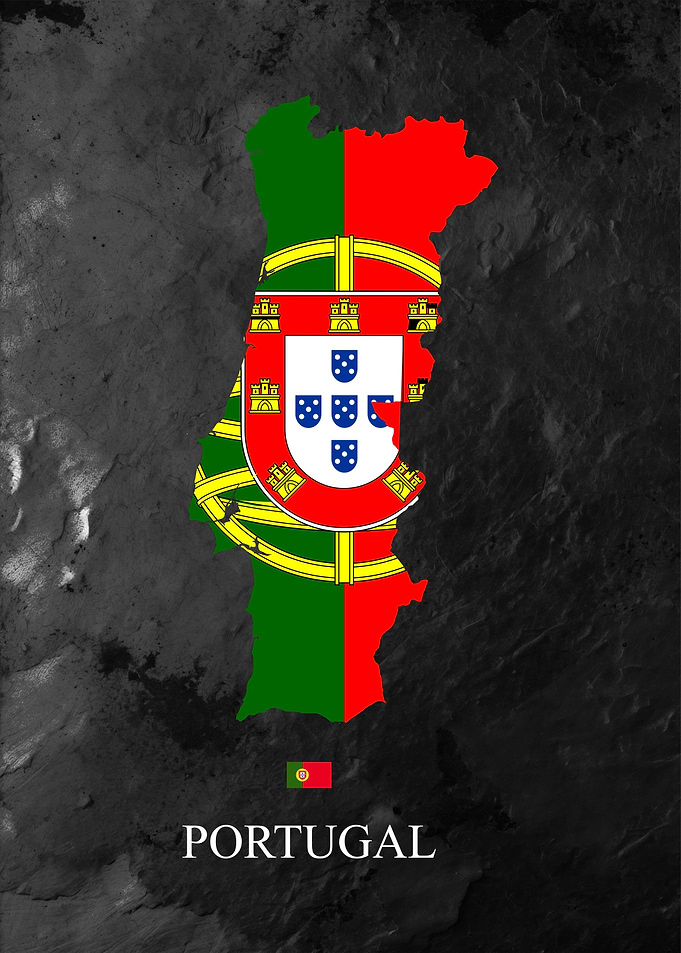 Portugal Map Flag