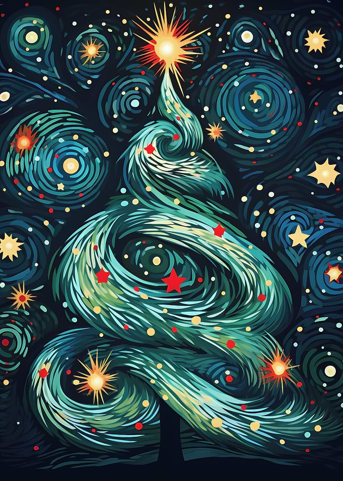 Starry Night Christmas Tree
